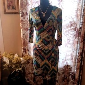 Gorgeous wrap dress manufactured by Emma & Michele.